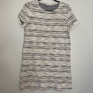 White, Grey and Black mid dress